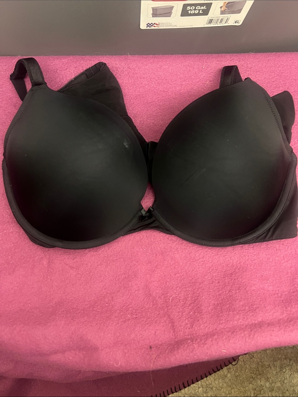 Smooth Black plunge bra